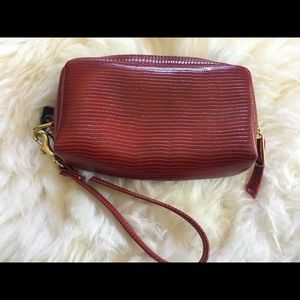 Stella Grey Vegan Leather wristlet